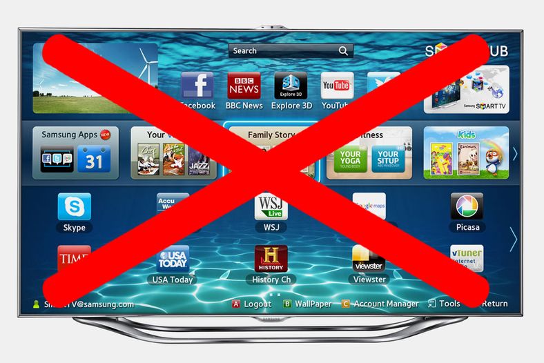 Samsungs Smart TV blokkeres